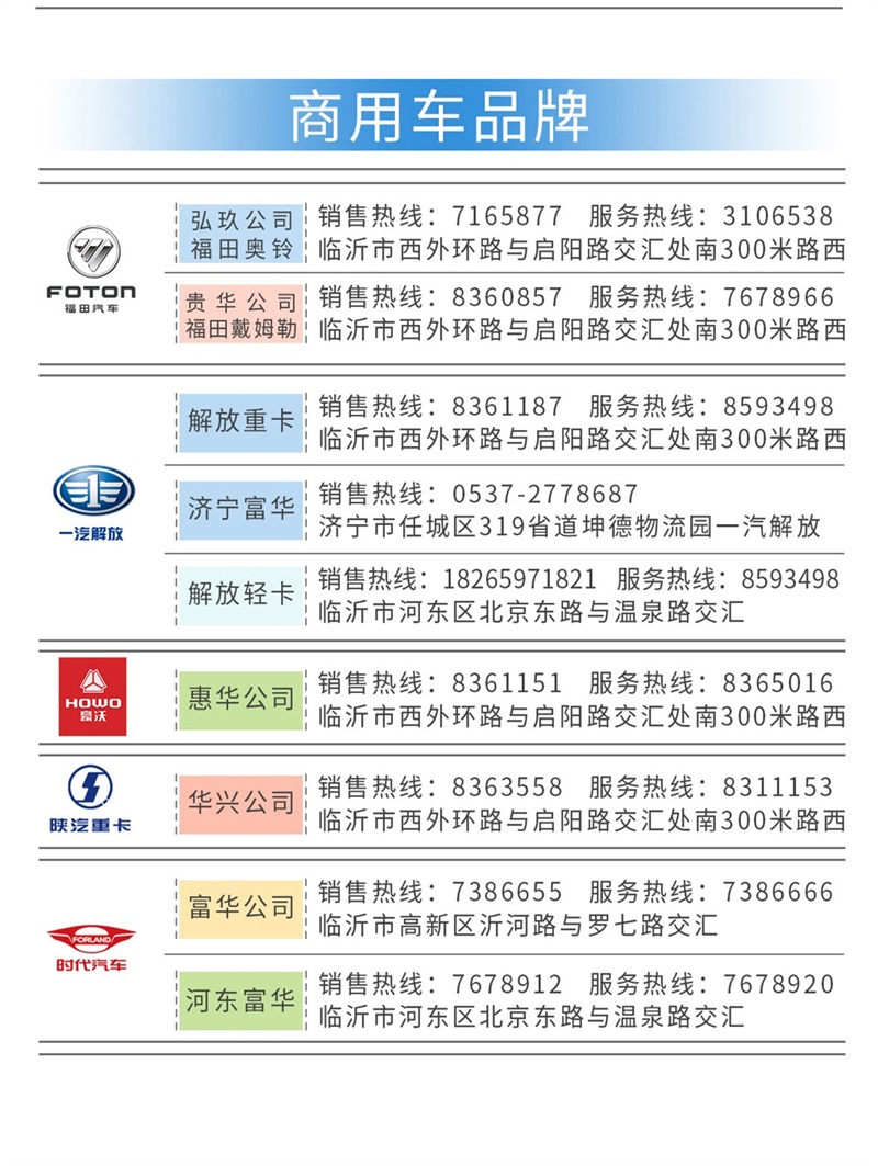 各品牌4S店服務熱（rè）線#11249